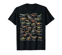 Alphabet Dinosaure avec 26 Dinosaures Graphique T-Shirt