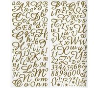 Artemio Autocollants alphabet pailletés Or – 177 lettres – G