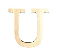 Artemio 11,5 cm Bois Lettre U en majuscules, de Couleur Beige