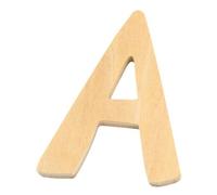 Rayher Lettre de l’alphabet «A», nature, 1 pce., en bois, FSC Mix Credit, 6cm, arts créatifs, décoration, inscription, jeu ludique-62237000