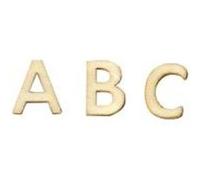 Alphabet en Bois - Lettres majuscules (13 mm) - Recharge Marron G