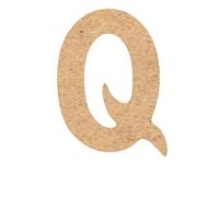 Alphabet en Bois MDF adhésif 7,5cm Lettre Q