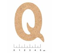 Alphabet En Bois Mdf Adhésif 7,5cm Lettre Q