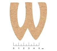 Alphabet en Bois MDF adhésif 7,5cm Lettre W