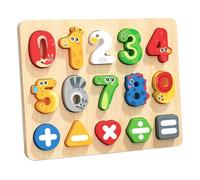 Alphabet en Bois & Nombre Puzzles, Animal Puzzle Montessori ABC Apprentissage Jouet pour Les Tout-Petits 1-5