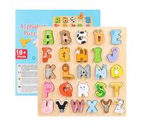 Alphabet et Chiffres - Tableau de Lettres pour, Jouet éducatif en Bois de l'alphabet - pour Maternelle, Jardin d', Maison, Salle de Classe, Voyage et fête
