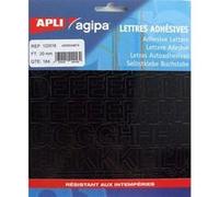 Alphabet et symboles autocollant 20 x 18 mm noir - apli agipa Noir G