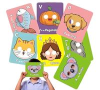 Alphabet Flash Cards, 26 Pieces Educational Animal Letters, Logical Thinking Practice, Enhanced Letter Recognition, Fun Game, Durable Design, for Kids Ages 3-6, 7.08 inches