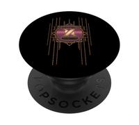 Alphabet Glamour Initiale Vintage Lettre Monogramme Rétro PopSockets PopGrip Adhésif