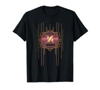 Alphabet Glamour Initiale Vintage Lettre Monogramme Rétro T-Shirt Graphique avec Valeur