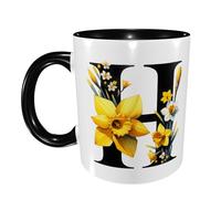 Alphabet H Des Fleurs Printanières Tasse Drôle Tasse À Café Humour Mug Pour L'École Boissons Chaudes Cacao 330Ml