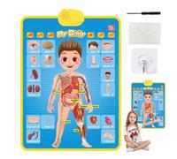 Alphabet Learning Chart - PVC, 16,14 x 21,85 po Speech Talking Poster Interactive Design | Educational and Eco-Friendly Electronic Alphabet Wall Chart, Talking Poster For Children, Classroom, Home