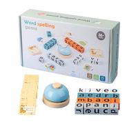Alphabet Learning Toys - Blocs de spelling en bois de 8,07 pouces | Jouet éducatif en bois - Blocs de lettres colorées pour améliorer les compétences en anglais et l'apprentissage cognitif pour les