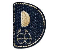 Alphabet/Lettre bleu Patch - Ecusson thermocollant patches appliques, Taille: 0 x 0 cm, Alphabet MQ bunt/blau:Buchstabe D 2.4 x 3.4 cm