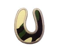 Alphabet/Lettre militaire Patch - Ecusson thermocollant patches appliques, Taille: 0 x 0 cm, Alphabet/Buchstabe:Buchstabe U - 6.3x5.2cm
