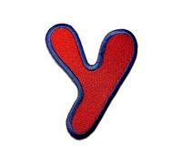 Alphabet/Lettre rouge Patch - Ecusson thermocollant patches appliques, Taille: 0 x 0 cm, Alphabet/Buchstabe:Buchstabe Y - 6.3x5.1cm