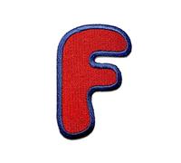 Alphabet/Lettre rouge Patch - Ecusson thermocollant patches appliques, Taille: 0 x 0 cm, Alphabet/Buchstabe:Buchstabe F - 6.3x4.2cm