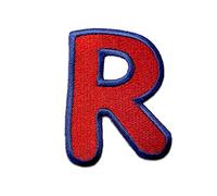 Alphabet/Lettre rouge Patch - Ecusson thermocollant patches appliques, Taille: 0 x 0 cm, Alphabet/Buchstabe:Buchstabe R - 6.2x4.8cm
