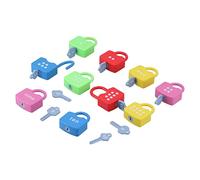 Alphabet Locks Enseignement pédagogique Counting Toys Set for Kids Numbers Lettres Améliorer la motricité Fine Plastique 36 pièces 3-6 Ans Design de Dessin animé (Déverrouillage de Verrouillage