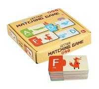 Alphabet Matching Game - Educational Letter Recognition Toys Kids Learning | Self-Correcting Puzzle Flash Cards Set, Preschool Toddler Activity Game for Homeschool Travel, 17.5x17x3.7cm Multicolor