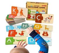 Alphabet Matching Game, Self Correcting Learning Puzzle Toys, Letter Recognition Cards Set, Holiday Learning Activities for Toddler, Kindergarten, Preschool, Homeschool, Nursery, Indoor, 6.88 inches