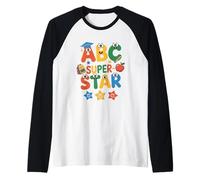 Alphabet Mignon de la rentrée Scolaire pour garçons et Filles d'ABC Superstar Manche Raglan