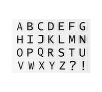Alphabet Numbers Clear Silicone Stamp Seal Set for DIY Scrapbooking Accounting Notes Journaling Transparent Reusable Stamps Black and White 4 Patterns 30 40g (Y2-lettres majuscules)