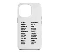 Alphabet phonétique de Communication Radio Coque pour iPhone 13 Pro
