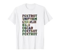 Alphabet phonétique drôle OTAN militaire police armée tactique T-Shirt