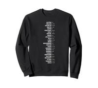 Alphabet phonétique en Morse Code orthographe Alphabet Militaire Sweatshirt