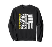Alphabet phonétique Militaire Ancien Combattant à la Retraite USA Patriotique Sweatshirt