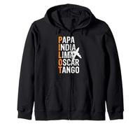 Alphabet Phonétique Pilote Papa India Lima Oscar Tango Sweat à Capuche