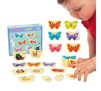 Alphabet Puzzles For Kids - Letter Puzzle, Wood Animal Brain Teasers Toy - Fine Motor Skills Learning Alphabet uzzle For Kids 3+ Years Kindergarten Preschool Classroom Homeschool Road Trip Travel