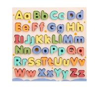 Alphabet Puzzles pour Tout-Petits, en Bois Montessori Apprentissage précoce Couleur Correspondant Puzzle Jouets pour Enfants âges 3 +