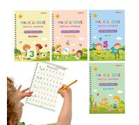 Alphabet Schreibübungsbuch - 19x13cm Handschrift Lernheft, Englisches Tracing Workbook, Gerillte Buchstaben Übungsblätter, Pädagogisches Poster Set | Hochwertiges Karton Schreibbuch für Kinder mit Sti