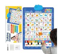 Alphabet Wandposter | Interaktiv Sprechend Zweisprachig | Musik Spanisch Und Englisch Alphabet Wandposter,Für Alter 3-8 Zuhause Kindergarten Und Spielzimmer