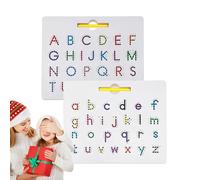 Alphabetboard magnétique générique, carton magnétique double face, 2 en 1 apprendre à écrire sur plateau de jeu, lettres de jouet STEM apprennent, tableau de suivi des aimants, pratique