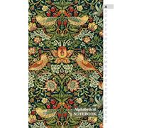 ALPHABETICAL NOTEBOOK William Morris Strawberry Thief: A-Z Tabs Printed, 6 x 9 inches, 4 Pages per Letter, Small Lined Journal Organizer