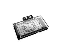 Alphacool 10269 Plaque Arrière GPU RTX 5090 (Acrylique/Aluminium/Chrome/Cuivre/Nylon, Noir/Chrome, 155.5x235.9x34mm, Port ARGB, 1/4")