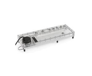 Alphacool 14576 Plaque Froide Acrylique Transparente 145x420x42mm, 2 Ports ARGB, Connecteurs 3-Pin JST + 3-Pin, Filetage 1/4", 5V RGB
