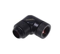 Alphacool 17057 Coude 90° - rougeatif 1/4" Mâle/Femelle - Noir Prdeond Refroidissement par Eau Raccords