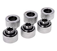 Alphacool 17382 HT 13mm durtuyau raccord à Compression G1/4 - broyé - Chrome Pack de Six Refroidissement par Eau Raccords