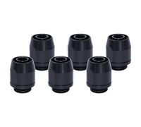Alphacool Raccords à compression HF TPV Metal – Lot de 6 pour tube Ø7,6/12,7 mm G1/4" Noir