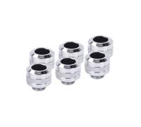 Alphacool 17474 Kit d'Adaptation Laiton Chromé, Filetage 1/4", Hauteur 20mm, Diamètre 22mm, Poids 23g pour Systèmes de Refroidissement PC