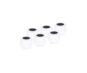 Alphacool 17483 : Kit de 6 raccords laiton blanc G1/4" pour refroidissement PC - tubes PETG/Acrylique/Laiton/Verre - Diamètre 22mm, Hauteur 20mm