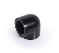 Alphacool 17588 Icicle 20 mm L-Connector G1/4 Internal Thread to G1/4 Internal Thread Black Water Cooling Connection