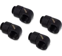 Alphacool 17615 Raccord pour tuyau d'eau Raccord de tuyau en laiton noir 4 pièce(s) (17615)