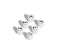 Alphacool 17624 : Set de 6 raccords laiton blanc G1/4" pour refroidissement liquide - Diamètre 20mm, Hauteur 27mm, Poids 30g par pièce