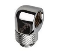 Alphacool Adaptateur Glaçon 90 degrés G1/4 pouce mâle vers G1/4 pouce femelle - pivotant, chrome argent