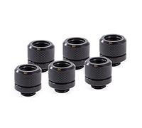Alphacool Douille à visser HardTube 14 mm G1/4 - Deep Black Sixpack - Connecteur de refroidissement à eau - 22,2 mm - Connecteur de refroidissement à eau - Compatible avec bureau, serveur